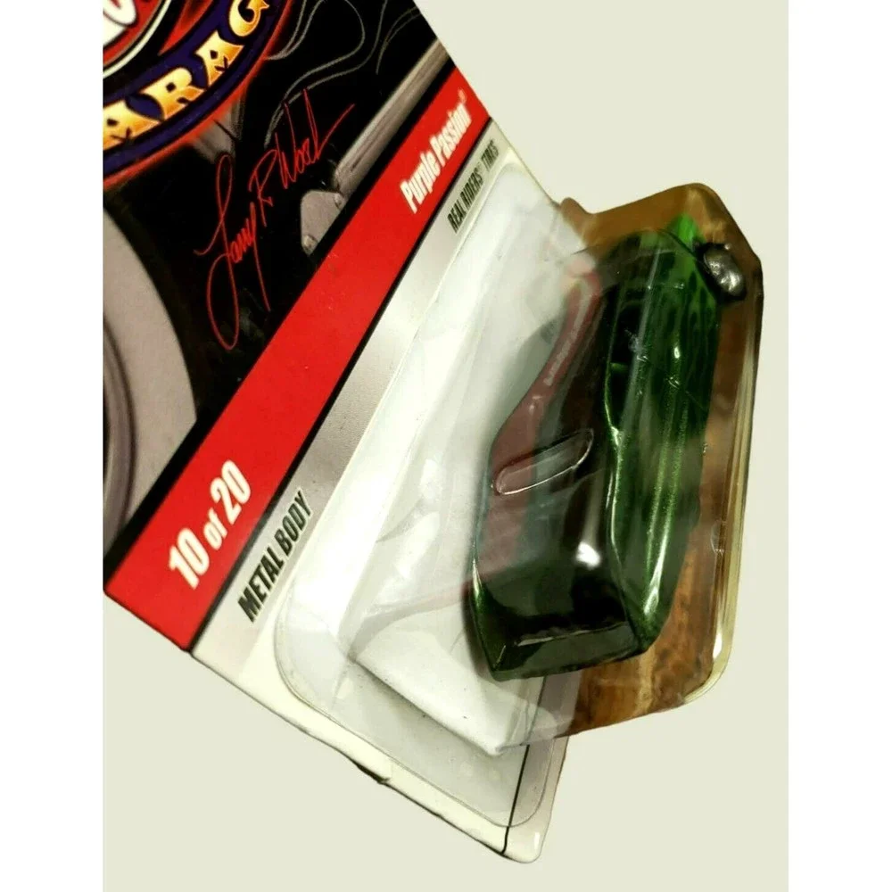 2009 Mattel Hot Wheels Larry's Garage Purple Passion 10/20 Green/Flame 1:64 MIP